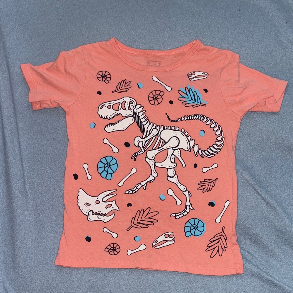 The Children's Place Coral Dinosaur Skeleton Tee